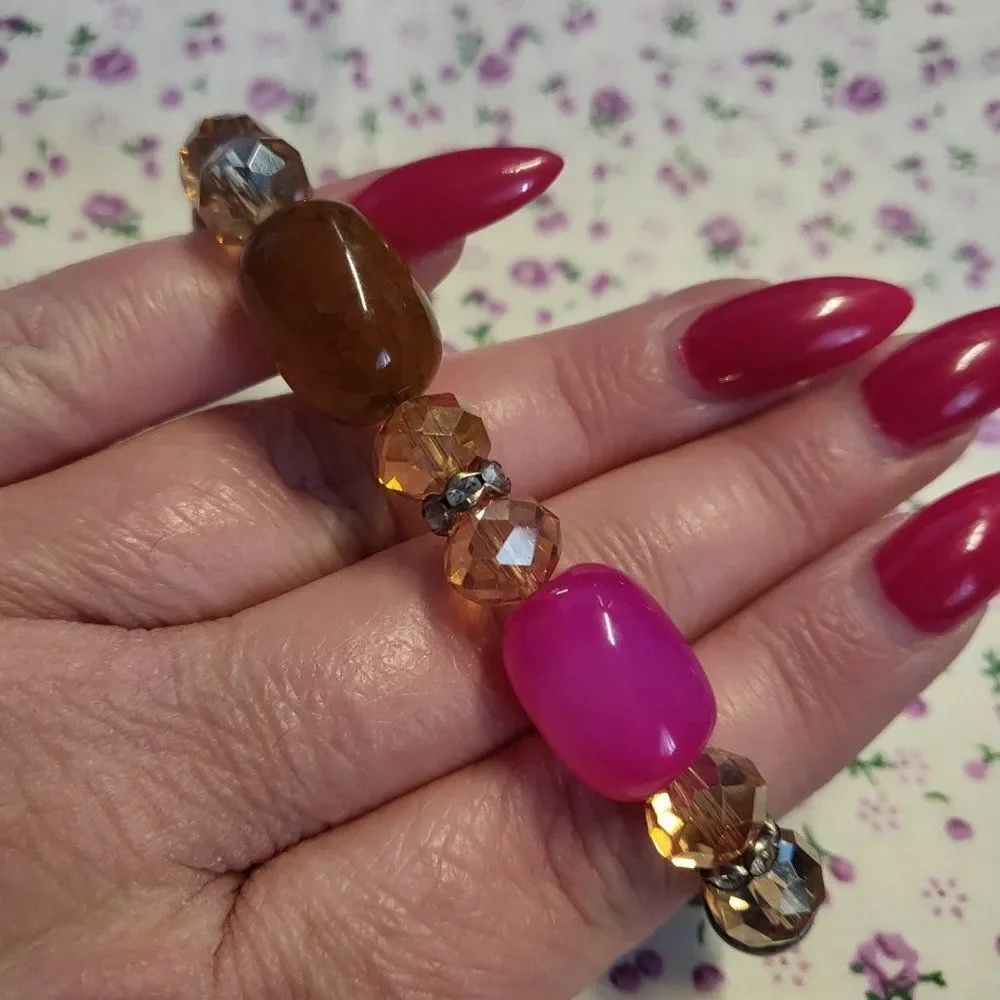 Multi-Colored Beaded Stretch Bracelet